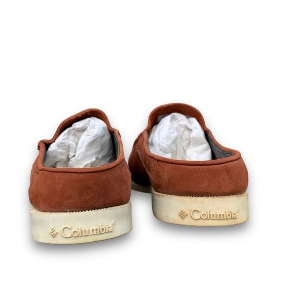 Columbia Bayview Clog Rust Brown Leather Slip on Mules Outdoor Slippers size 9 - Picture 7 of 13